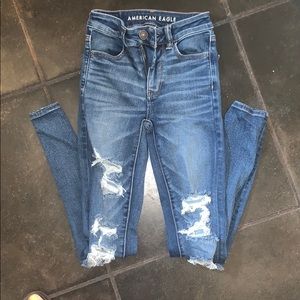 American Eagle denim ripped next level jeans